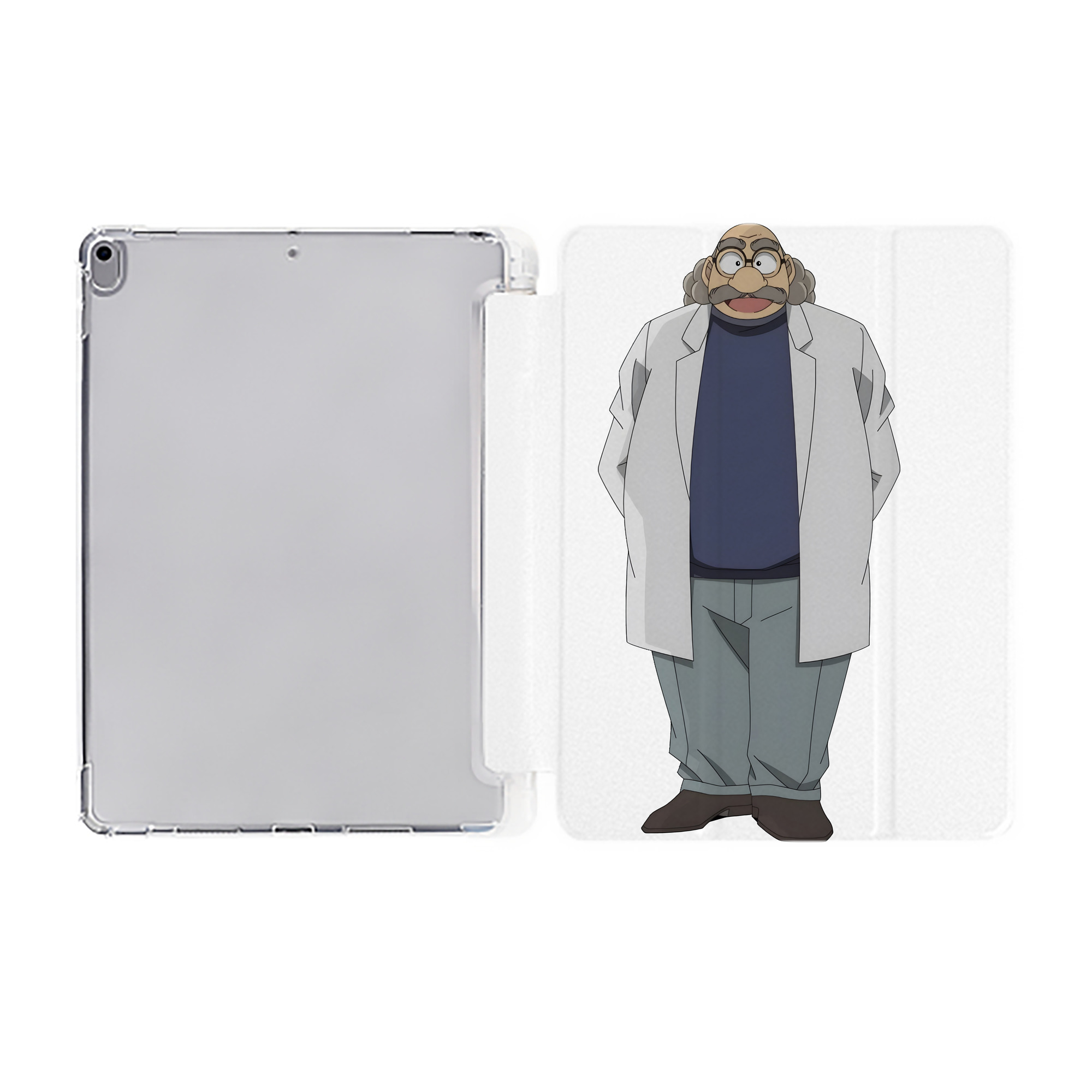 （画像用） 名探偵コナン あがさ ひろし Detective Conan Agasa Hiroshi IPad ケース ペン収納付き 三つ折りスタンド PUレザー×シリコン 対応機種9.5/10.5/10.9インチ